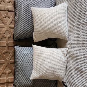 NWT pair of Ivory waffle cotton pillows